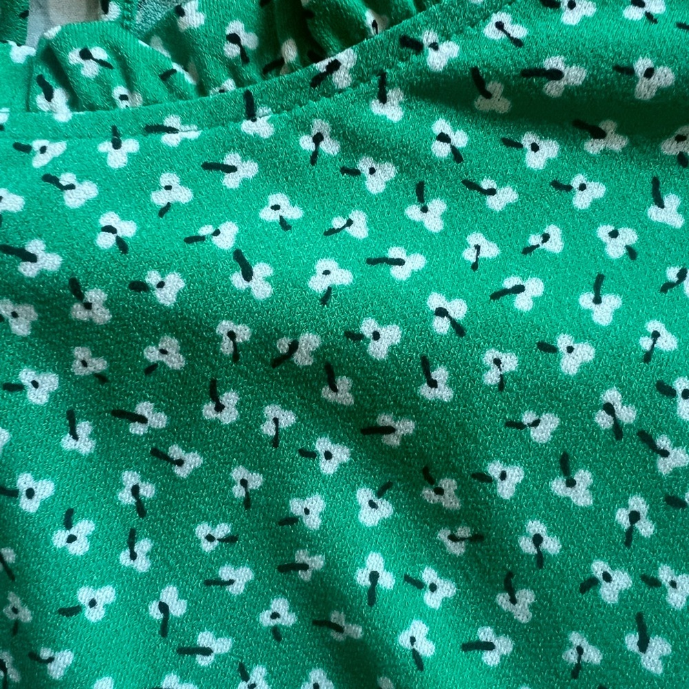 Adrianna Papell Green Floral Blouse - Picture 5 of 5